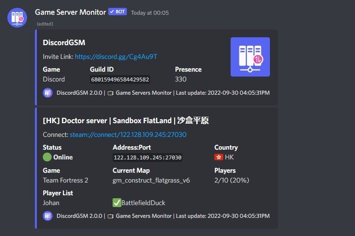Game Server Bot